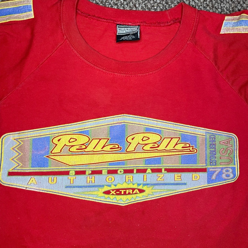 Vintage 90’s Pelle Pelle Thrashed Shirt Men’s Xxl View 3